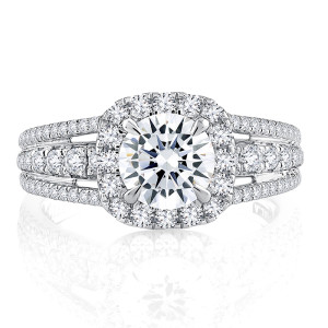 A.JAFFE 18 Karat Signature Engagement Ring MESRD2338