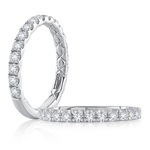 A.JAFFE 18 Karat Classic Diamond Wedding Ring MRCXOV2378Q