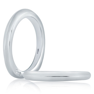 A.JAFFE Platinum Signature Plain Wedding Ring MRS391