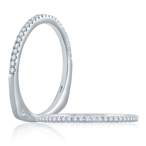 A.JAFFE Platinum Signature Diamond Wedding Ring MRS862