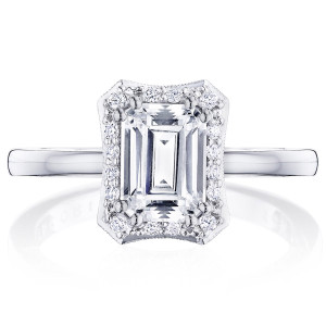 Tacori P101EC75X55FW 14 Karat Coastal Crescent Engagement Ring