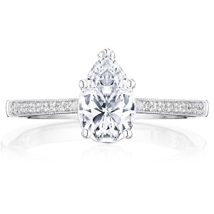 Tacori P102PS85X55FW 14 Karat Coastal Crescent Engagement Ring