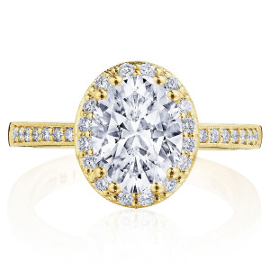 Tacori P1032OV9X7FY 14 Karat Coastal Crescent Engagement Ring