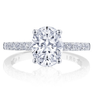 Tacori P1042OV9X7FW 14 Karat Coastal Crescent Engagement Ring
