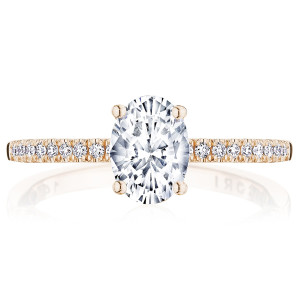 Tacori P104OV75X55FPK 14 Karat Coastal Crescent Engagement Ring