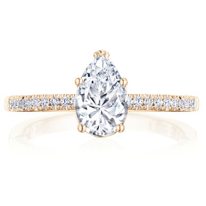 Tacori P104PS85X55FPK 14 Karat Coastal Crescent Engagement Ring