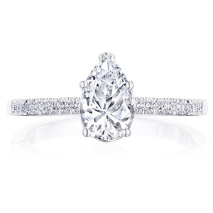 Tacori P104PS85X55FW 14 Karat Coastal Crescent Engagement Ring