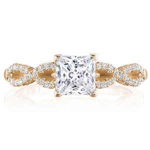 Tacori P105PR55FPK 14 Karat Coastal Crescent Engagement Ring