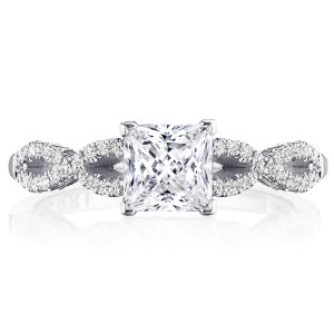 Tacori P105PR55FW 14 Karat Coastal Crescent Engagement Ring