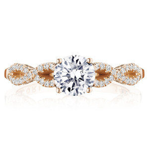 Tacori P105RD6FPK 14 Karat Coastal Crescent Engagement Ring