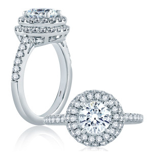 A.JAFFE 18 Karat Classic Engagement Ring ME2151