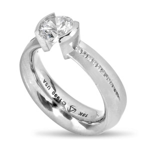 Kretchmer Platinum Split Elara with Channel Tension Set Ring