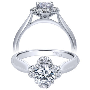Taryn 14k White Gold Round Halo Engagement Ring TE10135W44JJ