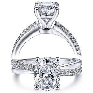 Taryn 14k White Gold Oval Diamond Engagement Ring TE10439O8W44JJ