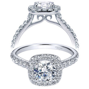 Taryn 14k White Gold Round Halo Engagement Ring TE10698W44JJ