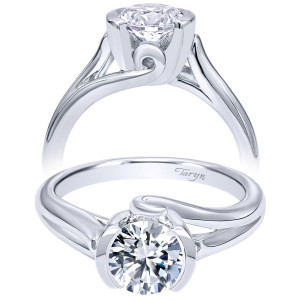 Taryn 14k White Gold Round Bypass Engagement Ring TE10759W4JJJ