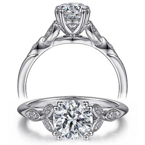 Taryn 14k White Gold Round Straight Engagement Ring TE11721R4W44JJ
