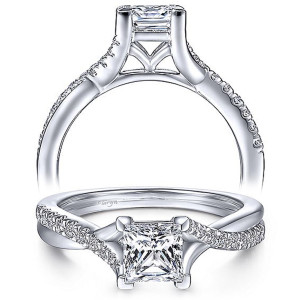 Taryn 14k White Gold Princess Cut Diamond Engagement Ring TE11794S3W44JJ