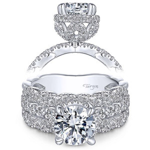 Taryn 14k White Gold Round Diamond Engagement Ring TE14071R6W44JJ