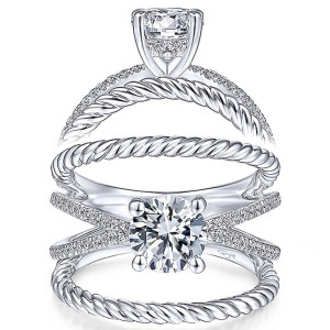 Taryn 14k White Gold Round Diamond Engagement Ring TE14841R4W44JJ