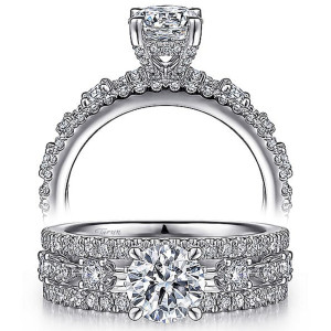 Taryn 14k White Gold Round Diamond Engagement Ring TE15544R4W44JJ