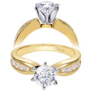 Taryn 14k Yellow Gold Round Straight Engagement Ring TE1726M43JJ