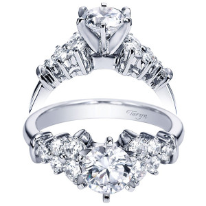 Taryn 14k White Gold Round Straight Engagement Ring TE2751W44JJ