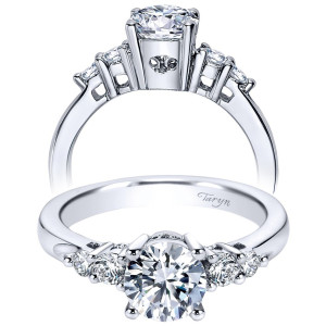 Taryn 14k White Gold Round Straight Engagement Ring TE3691W44JJ