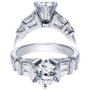 Taryn 14k White Gold Round Straight Engagement Ring TE3710W44JJ