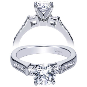 Taryn 14k White Gold Round Straight Engagement Ring TE3995W44JJ