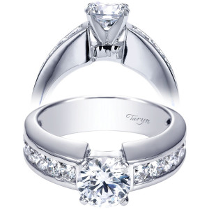 Taryn 14k White Gold Round Straight Engagement Ring TE4188W44JJ