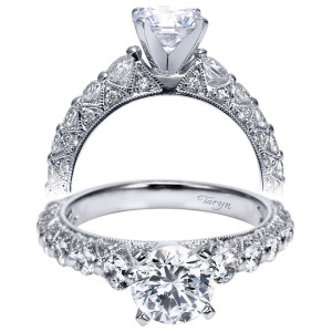 Taryn 14k White Gold Round Straight Engagement Ring TE4359W44JJ