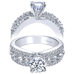 Taryn 14k White Gold Round Straight Engagement Ring TE5499W44JJ