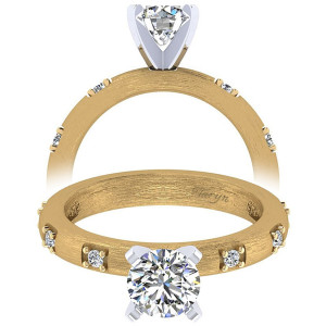 Taryn 14k Yellow Gold Round Straight Engagement Ring TE5668M44JJ