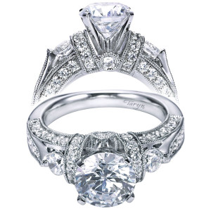 Taryn 14k White Gold Round Straight Engagement Ring TE6048W44JJ