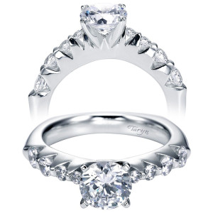 Taryn 14k White Gold Round Straight Engagement Ring TE6077W44JJ