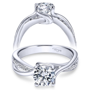 Taryn 14k White Gold Round Bypass Engagement Ring TE6360W44JJ