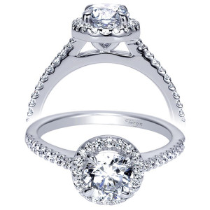 Taryn 14k White Gold Round Halo Engagement Ring TE6418W44JJ