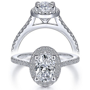 Taryn 14k White Gold Oval Halo Engagement Ring TE6419O4W44JJ