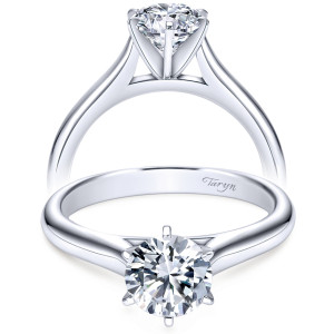Taryn 14k White Gold Round Solitaire Engagement Ring TE6623W4JJJ