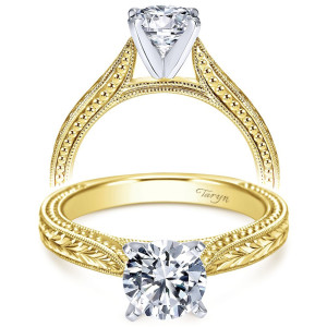 Taryn 14k Yellow Gold Round Straight Engagement Ring TE6636M4JJJ