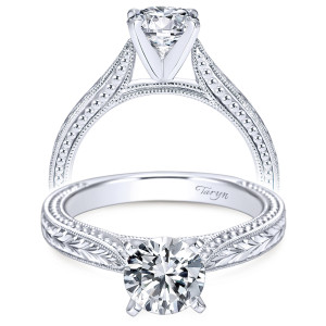 Taryn 14k White Gold Round Solitaire Engagement Ring TE6636W4JJJ