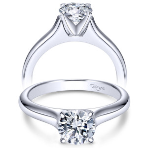 Taryn 14k White Gold Round Solitaire Engagement Ring TE6642W4JJJ