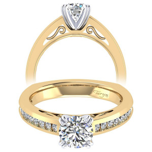 Taryn 14k Yellow Gold Round Straight Engagement Ring TE6655M44JJ