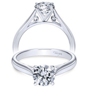Taryn 14k White Gold Round Solitaire Engagement Ring TE6672W4JJJ