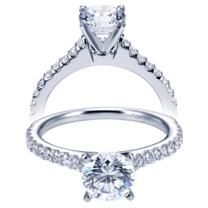 Taryn 14k White Gold Round Straight Engagement Ring TE6675W44JJ