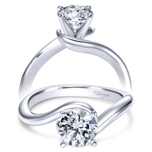 Taryn 14k White Gold Round Bypass Engagement Ring TE6678W4JJJ