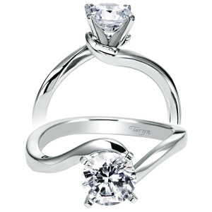 Taryn 14k White Gold Round Bypass Engagement Ring TE6682W4JJJ