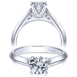 Taryn 14k White Gold Round Solitaire Engagement Ring TE6686W4JJJ