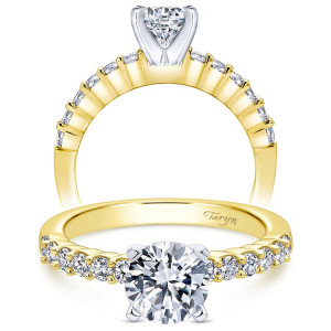 Taryn 14k Yellow Gold Round Straight Engagement Ring TE6874M44JJ